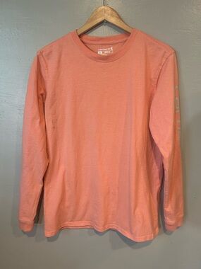 Carhartt Women's Long-Sleeve Tee in Coral Pink